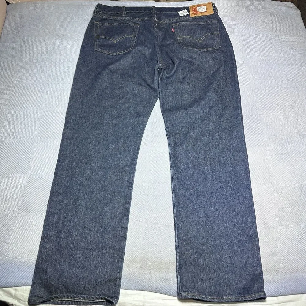 NEW Levi's 501‎ Straight Leg Button Fly Dark Wash Denim Jeans Men's 41x34** NWT